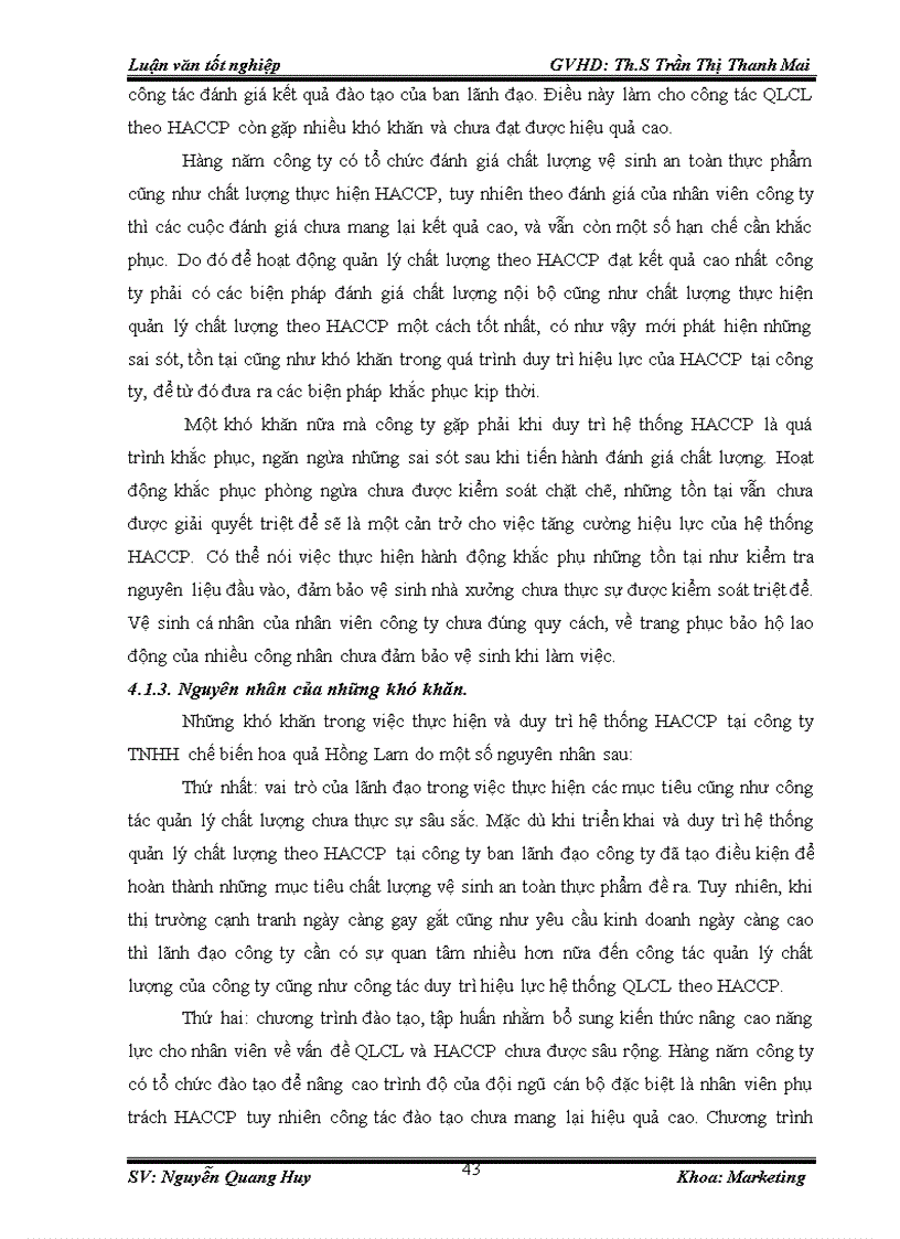 image for page Phương pháp nghiên cứu và phân tích kết quả phân tích thực trạng hệ thống quản lý chất lượng theo haccp tại công ty tnhh chế biến hoa quả hồng lam