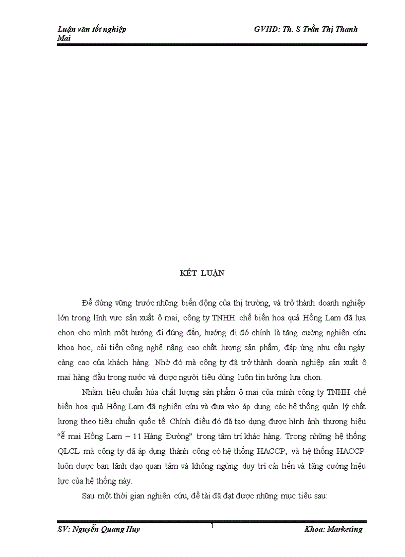 image for page Phương pháp nghiên cứu và phân tích kết quả phân tích thực trạng hệ thống quản lý chất lượng theo haccp tại công ty tnhh chế biến hoa quả hồng lam