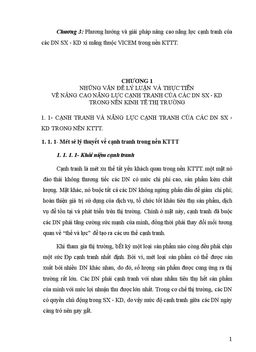 image for page Nâng cao năng lực cạnh tranh của các DN SX KD xi măng thuộc VICEM trong nền KTTT