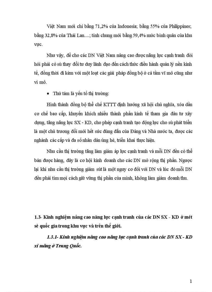 image for page Nâng cao năng lực cạnh tranh của các DN SX KD xi măng thuộc VICEM trong nền KTTT