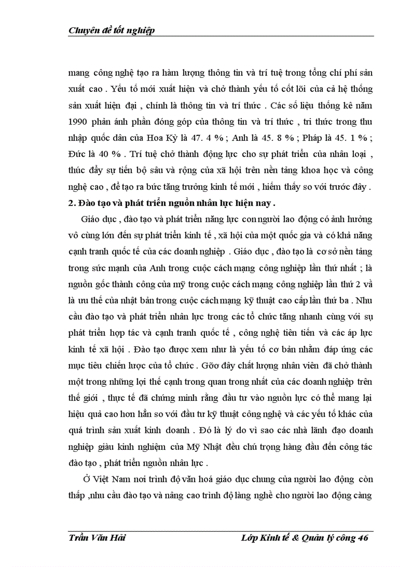 image for page Một số giải pháp về đào tạo và phát triển nguồn nhân lực của công tyTechoconvina
