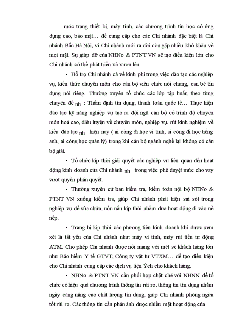 image for page Mở rộng hoạt động tín dụng của NHNo PTNT Chi nhánh Bắc Hà Nội 1