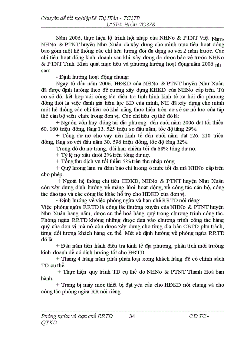 image for page Giải pháp phòng ngừa và hạn chế rủi ro tín dụng tại NHNo PTNT Huyện Như Xuân Tỉnh Thanh Hoá 1