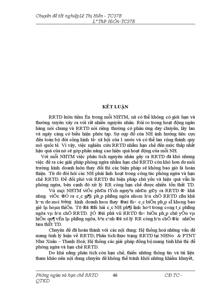 image for page Giải pháp phòng ngừa và hạn chế rủi ro tín dụng tại NHNo PTNT Huyện Như Xuân Tỉnh Thanh Hoá 1