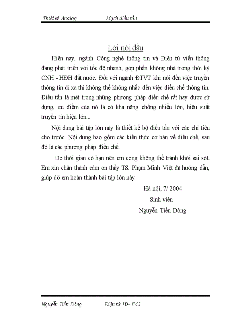 image for page Thiết kế Analog Mạch điều tần