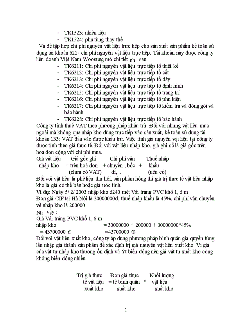 image for page Công tác kế toán tập hợp chi phí sản xuất và tính giá thành sản phẩm ở công ty liên doanh Việt Nam Woosung