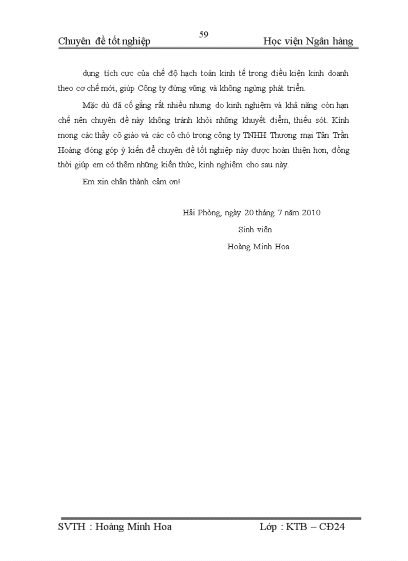 image for page Hoàn thiện công tác kế toán tiền lương và các khoản trích theo lương tại Công ty TNHH Thương mại Tân Trần Hoàng