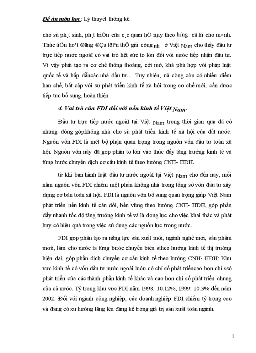 image for page Phân tổ thống kê và vận dụng phân tổ thống kê cho phân tích luồng vốn FDI trong nông nghiệp thời kỳ 1988 1999 ở Việt Nam