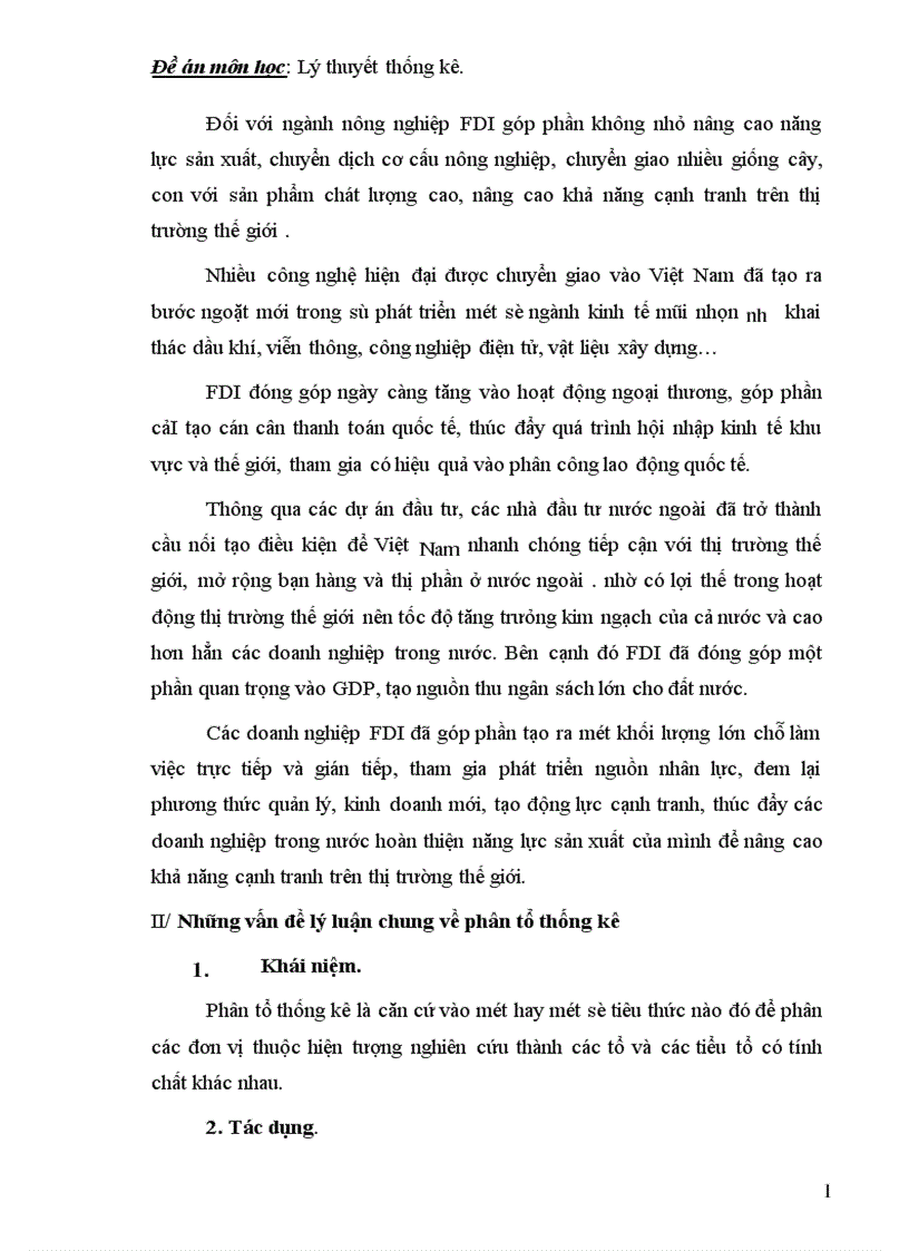 image for page Phân tổ thống kê và vận dụng phân tổ thống kê cho phân tích luồng vốn FDI trong nông nghiệp thời kỳ 1988 1999 ở Việt Nam