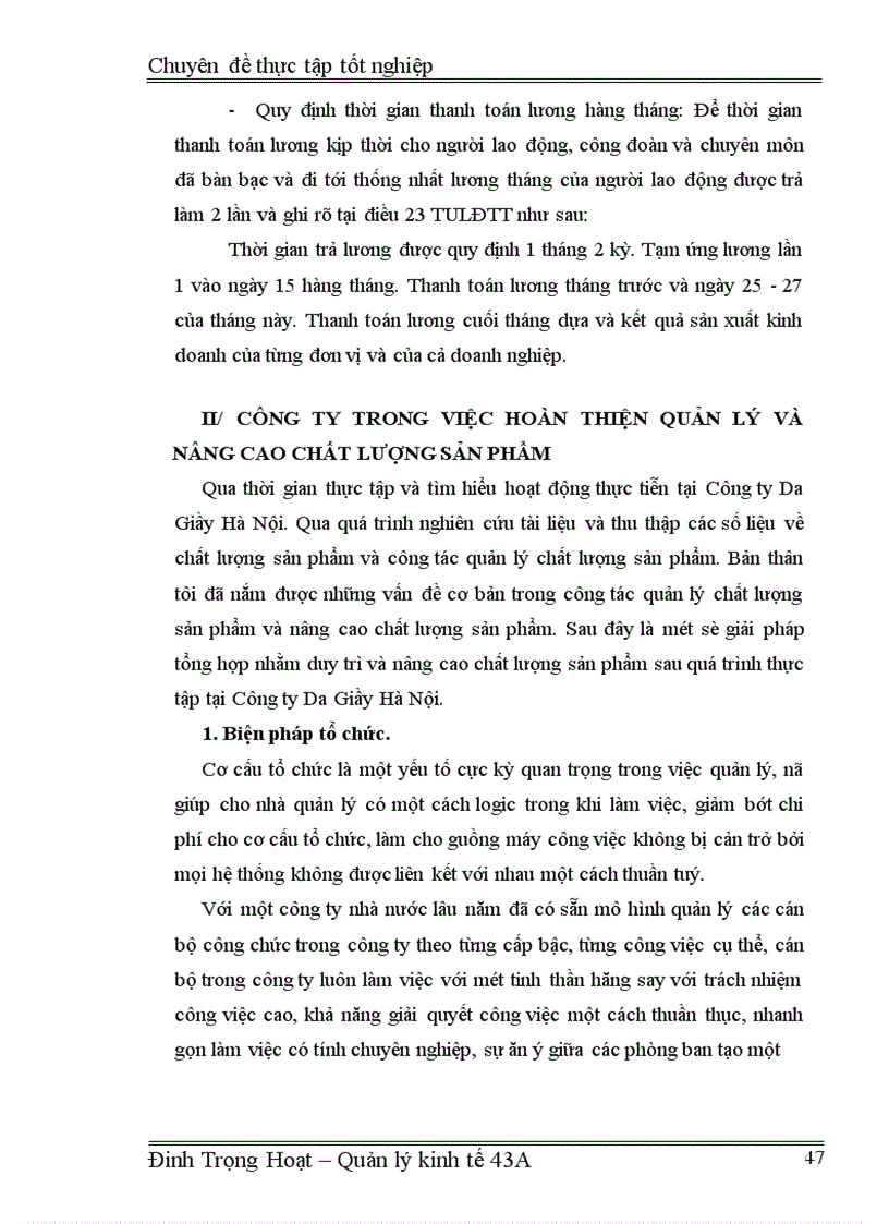 image for page Hoàn thiện quản lý và nâng cao chất lượng sản phẩm ở Công ty Da Giầy Hà Nội 1