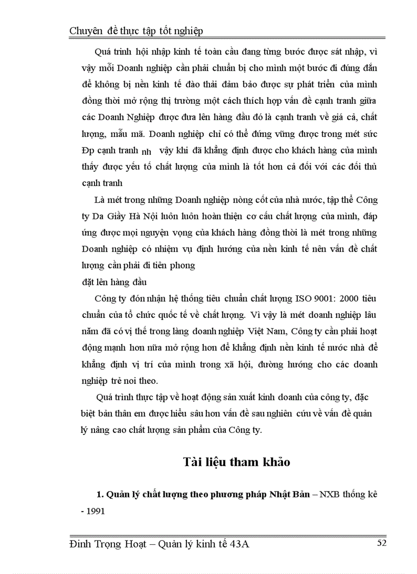 image for page Hoàn thiện quản lý và nâng cao chất lượng sản phẩm ở Công ty Da Giầy Hà Nội 1