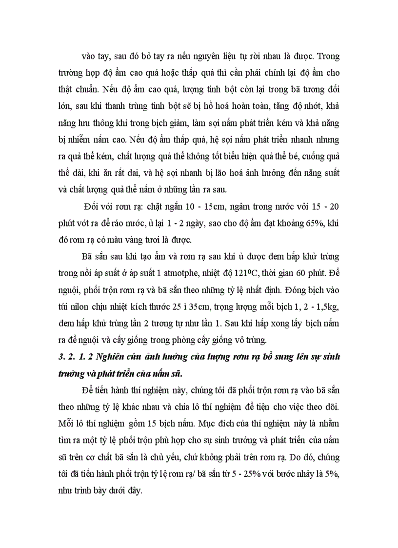 image for page Nghiên cứu hoàn thiện quy trình sử dụng bã sắn trước và sau lên men thu enzyme để nuôi trồng nấm ăn và nấm dược liệu 1