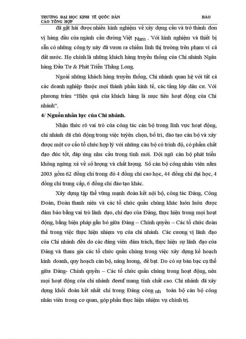 image for page Báo cáo thực tập tổng hợp của Chi nhánh ngân hàng Đầu tư và Phát triển Thăng Long