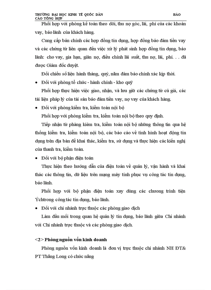 image for page Báo cáo thực tập tổng hợp của Chi nhánh ngân hàng Đầu tư và Phát triển Thăng Long
