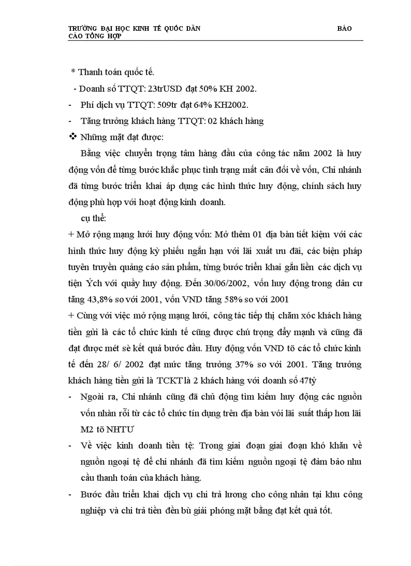 image for page Báo cáo thực tập tổng hợp của Chi nhánh ngân hàng Đầu tư và Phát triển Thăng Long