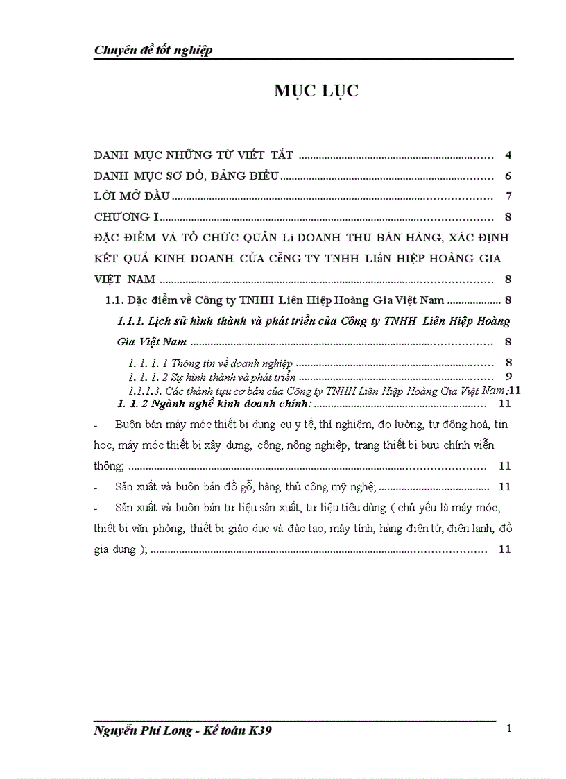 image for page Hoàn thiện kế toán doanh thu bán hàng và xác định kết quả kinh doanh tại Công ty TNHH Liên Hiệp Hoàng Gia Việt Nam 1