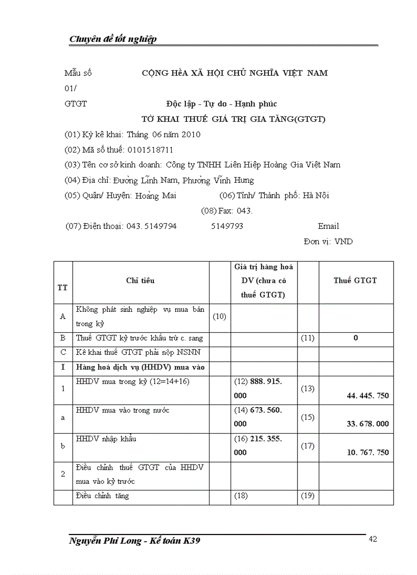 image for page Hoàn thiện kế toán doanh thu bán hàng và xác định kết quả kinh doanh tại Công ty TNHH Liên Hiệp Hoàng Gia Việt Nam 1