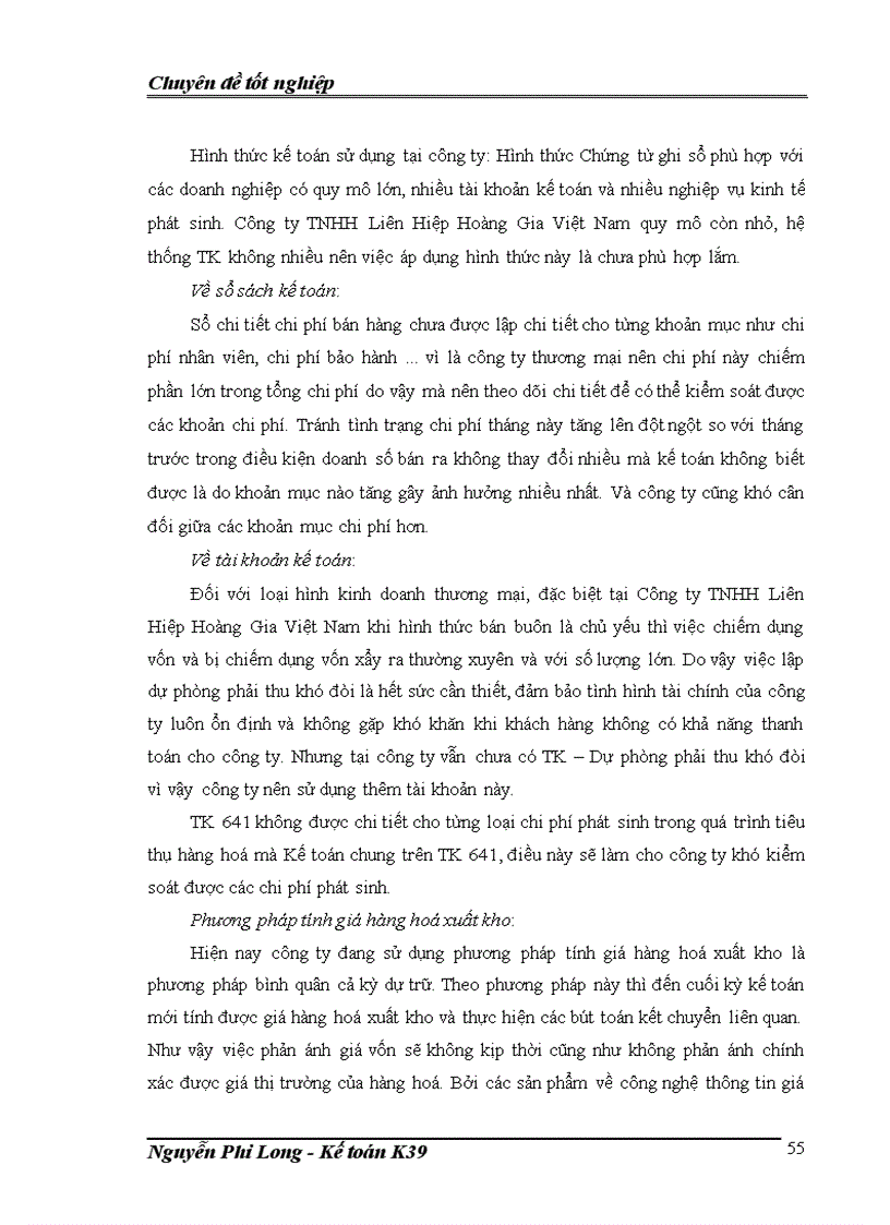 image for page Hoàn thiện kế toán doanh thu bán hàng và xác định kết quả kinh doanh tại Công ty TNHH Liên Hiệp Hoàng Gia Việt Nam 1