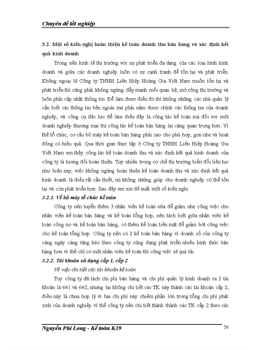 image for page Hoàn thiện kế toán doanh thu bán hàng và xác định kết quả kinh doanh tại Công ty TNHH Liên Hiệp Hoàng Gia Việt Nam 1