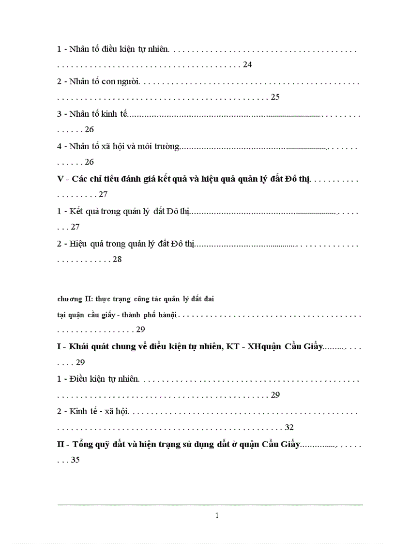 image for page Thực trạng và giải pháp tăng cường công tác quản lý Nhà nước về đất Đô thị qua ví dụ tại quận Cầu Giấy TP Hà Nội