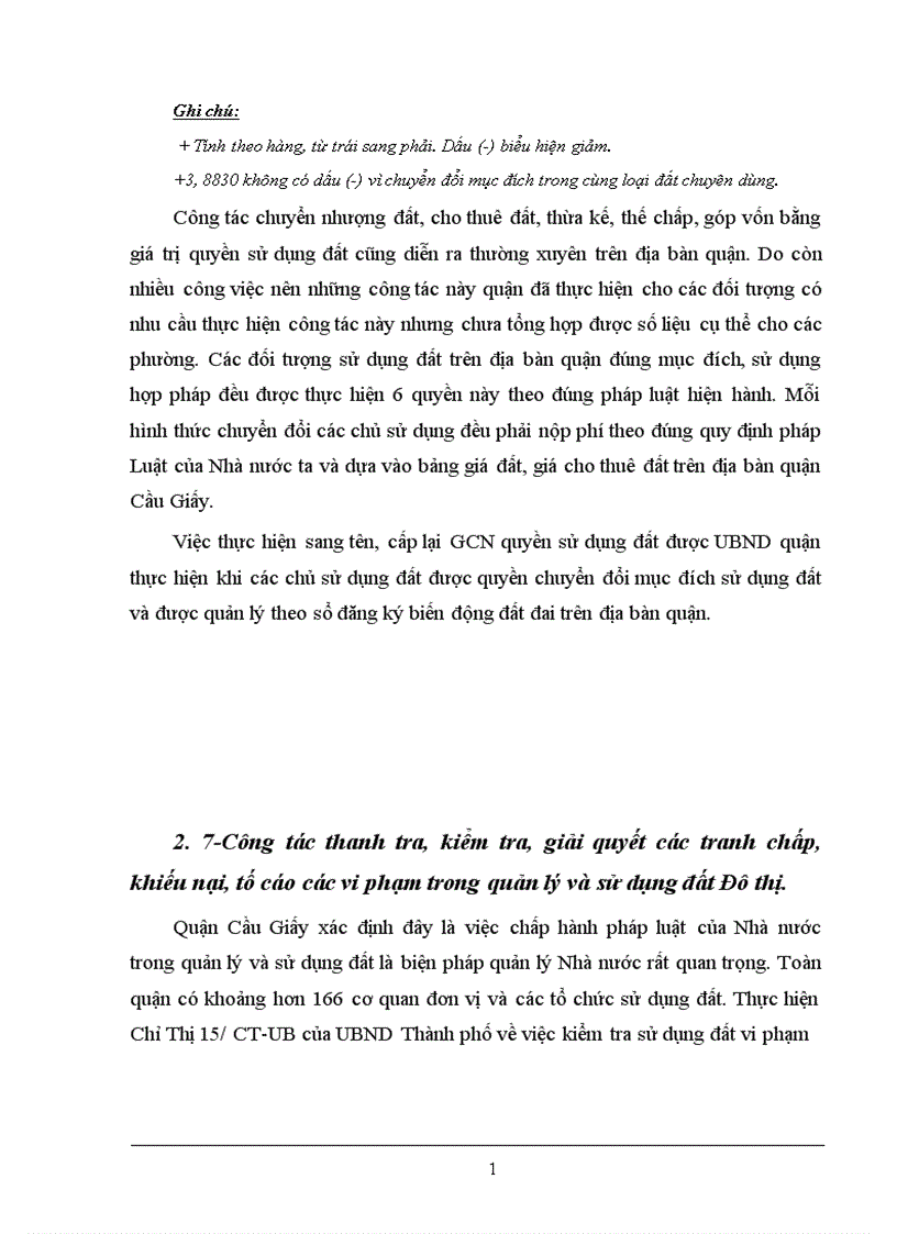 image for page Thực trạng và giải pháp tăng cường công tác quản lý Nhà nước về đất Đô thị qua ví dụ tại quận Cầu Giấy TP Hà Nội