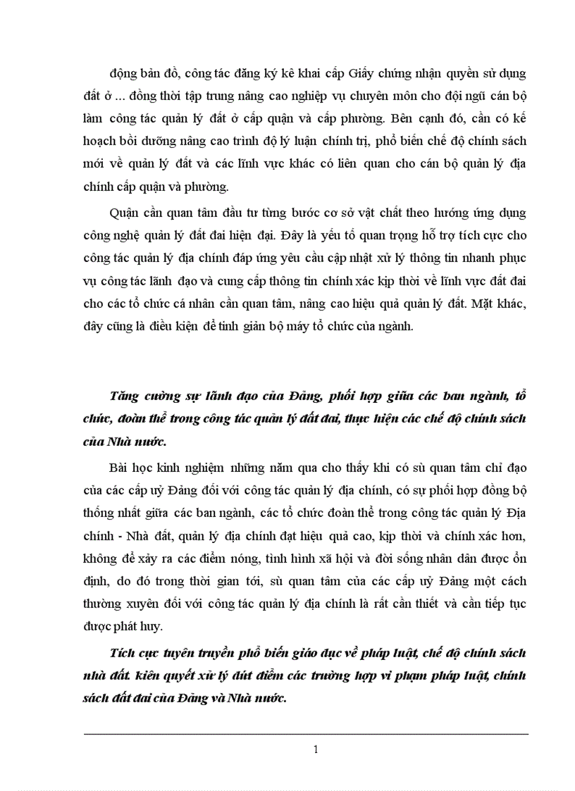 image for page Thực trạng và giải pháp tăng cường công tác quản lý Nhà nước về đất Đô thị qua ví dụ tại quận Cầu Giấy TP Hà Nội