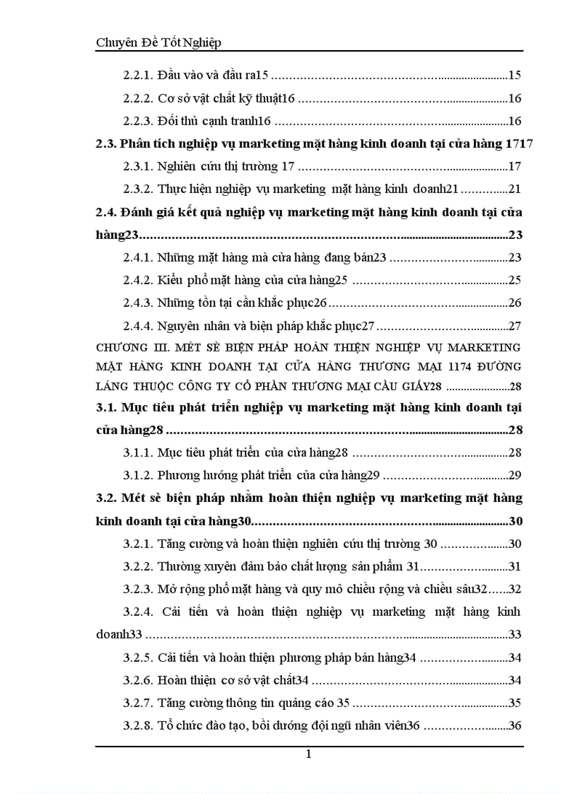 image for page Hoàn thiện nghiệp vụ Marketing mặt hàng kinh doanh tại cửa hàng thương mại 1174 đường Láng thuộc Công ty cổ phần thương mại Cầu Giấy 1