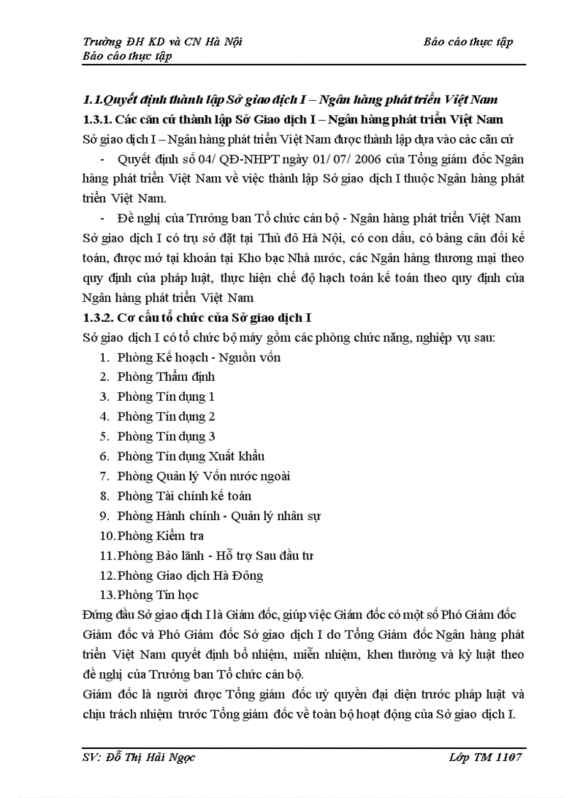 image for page Thực trạng hoạt động kinh doanh của Sở giao dịch I Ngân hàng phát triển Việt Nam trong thời gian qua 1