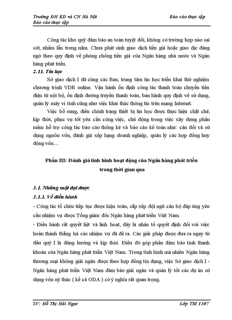 image for page Thực trạng hoạt động kinh doanh của Sở giao dịch I Ngân hàng phát triển Việt Nam trong thời gian qua 1