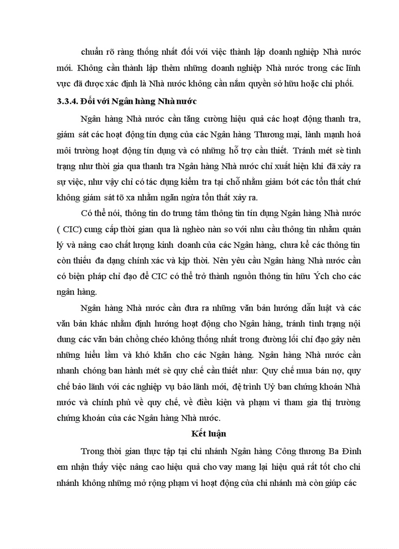 image for page Một số giải pháp nâng cao hiệu quả cho vay đối với doanh nghiệp nhà nước tại ngân hàng công thương Ba Đình 1