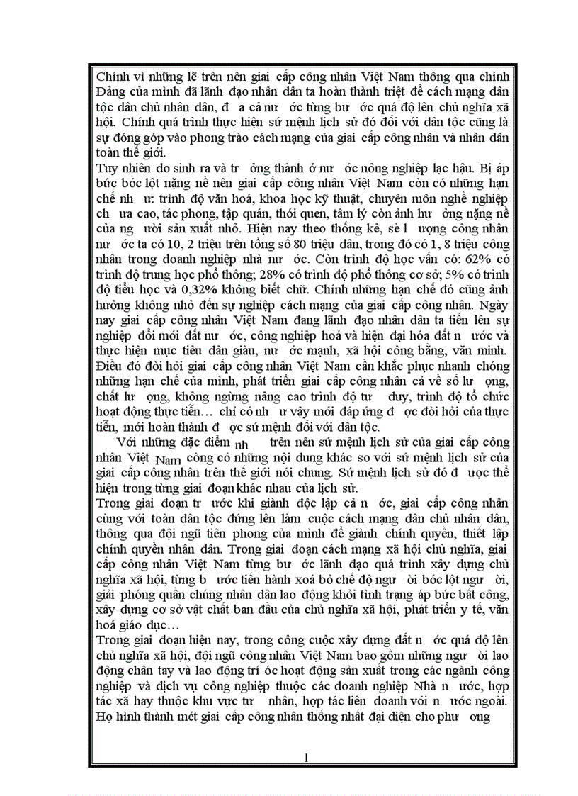 image for page Vấn đề sứ mệnh lịch sử của giai cấp công nhân trong thời đại ngày nay