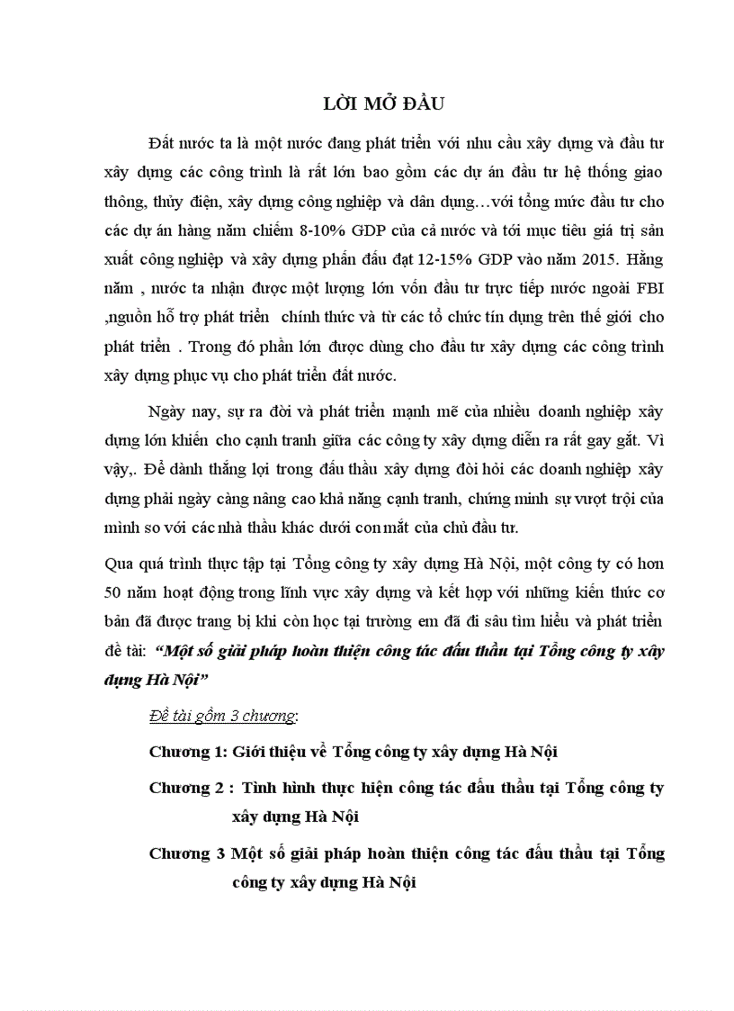 image for page Một số giải pháp hoàn thiện công tác đấu thầu tại Tổng công ty xây dựng Hà Nội 1