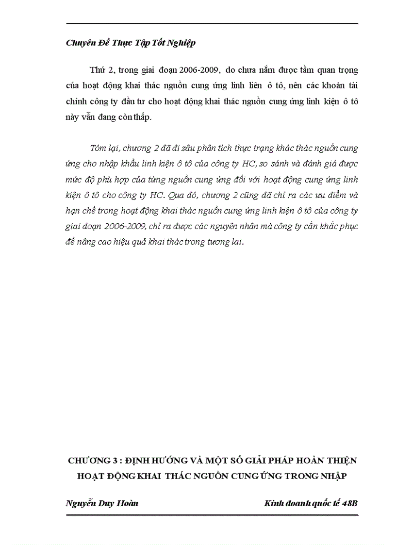 image for page Khai thác nguồn cung ứng trong nhập khẩu linh kiện ô tô của Công ty TNHH Dịch vụ và kỹ thuật ô tô HC 1