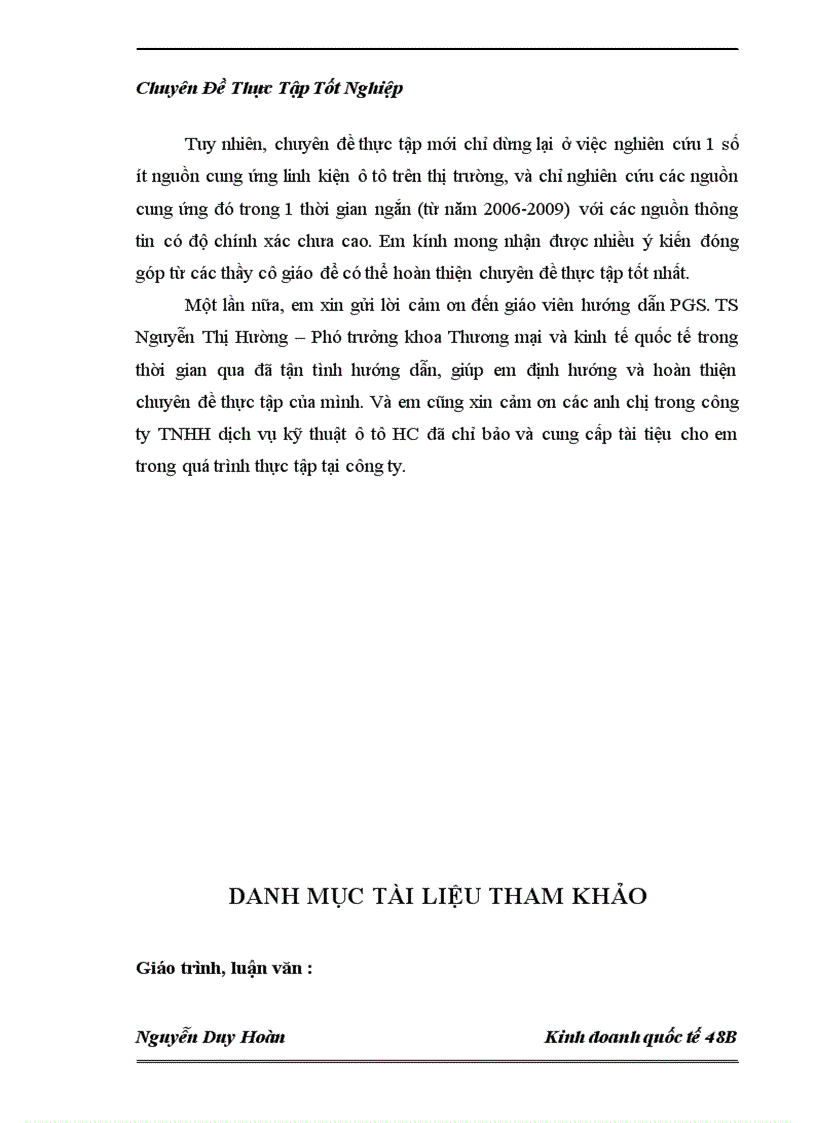 image for page Khai thác nguồn cung ứng trong nhập khẩu linh kiện ô tô của Công ty TNHH Dịch vụ và kỹ thuật ô tô HC 1