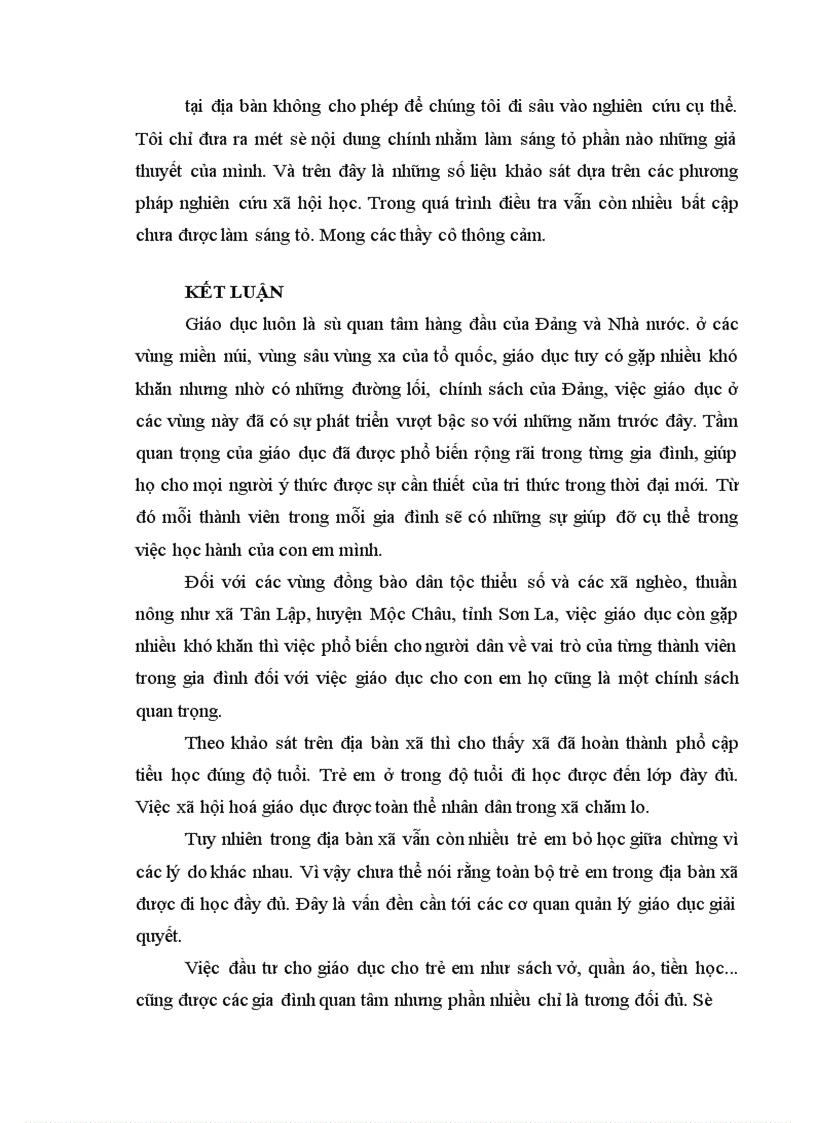 image for page Vai trò của gia đình trong hoạt động giáo dục tri thức cho trẻ em Qua khảo sát tại địa bàn xã Tân Lập huyện Mộc Châu tỉnh Sơn La