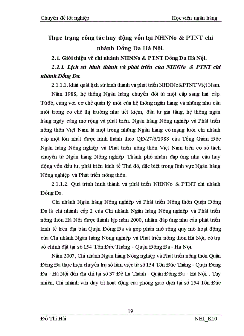 image for page Giải pháp tăng cường nguồn vốn huy động tại Chi nhánh NHNNo PTNT Đống Đa