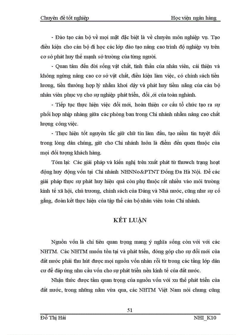 image for page Giải pháp tăng cường nguồn vốn huy động tại Chi nhánh NHNNo PTNT Đống Đa