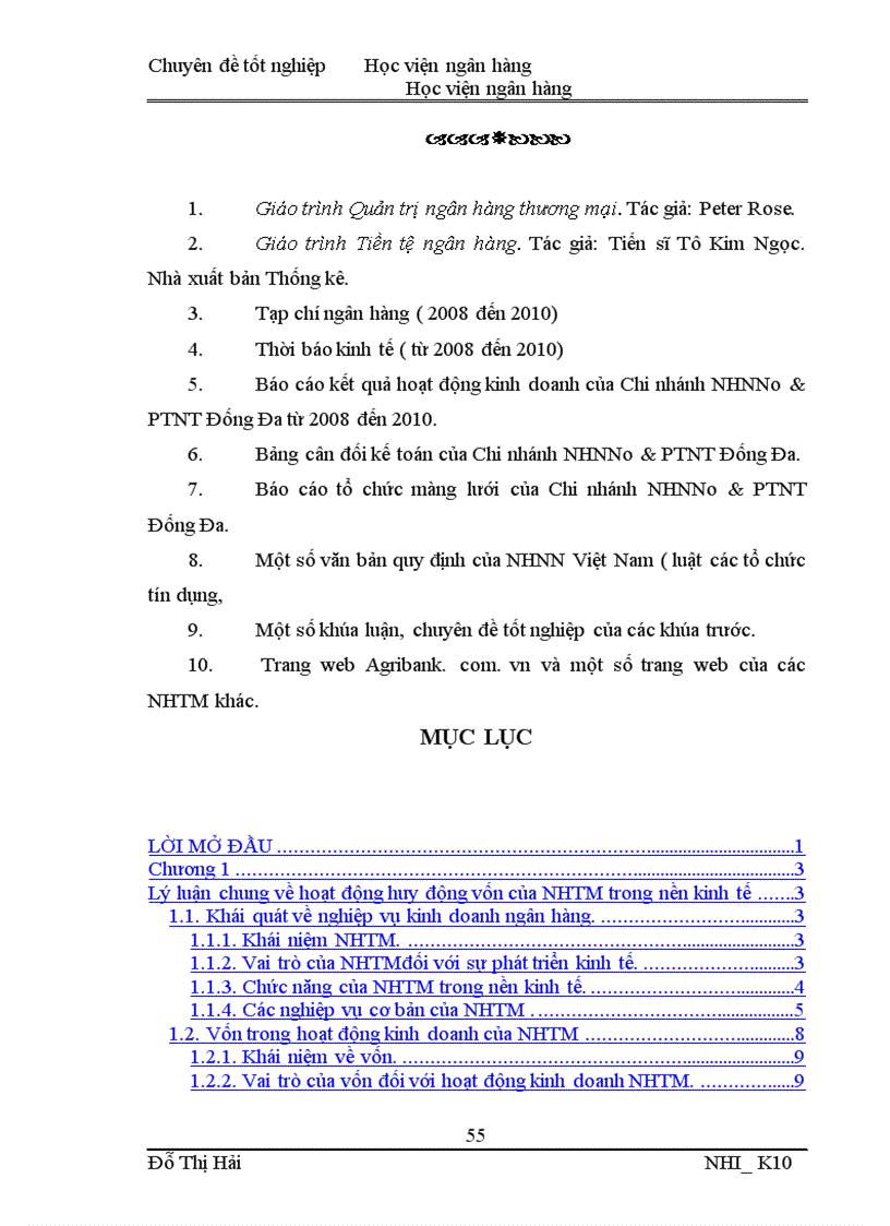 image for page Giải pháp tăng cường nguồn vốn huy động tại Chi nhánh NHNNo PTNT Đống Đa