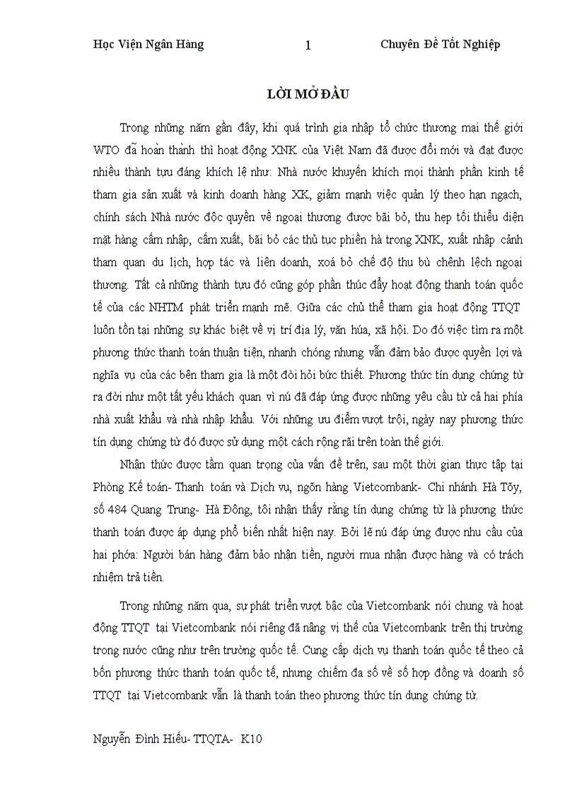 image for page Nâng cao hiệu quả thanh toán quốc tế theo phương thức tín dụng chứng từ tại Ngân hàng thương mại cổ phần Ngoại thương Việt nam Vietcombank 1