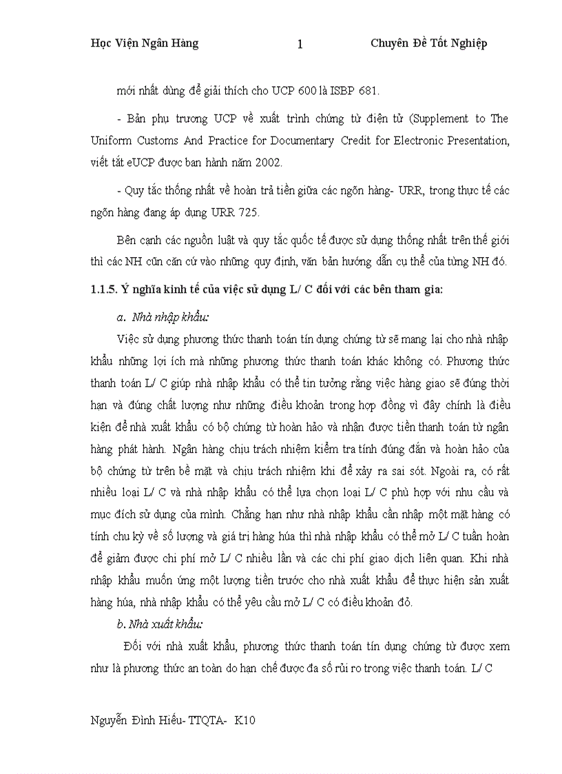 image for page Nâng cao hiệu quả thanh toán quốc tế theo phương thức tín dụng chứng từ tại Ngân hàng thương mại cổ phần Ngoại thương Việt nam Vietcombank 1