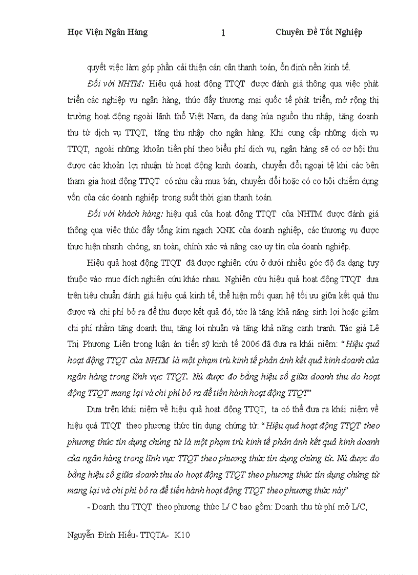 image for page Nâng cao hiệu quả thanh toán quốc tế theo phương thức tín dụng chứng từ tại Ngân hàng thương mại cổ phần Ngoại thương Việt nam Vietcombank 1