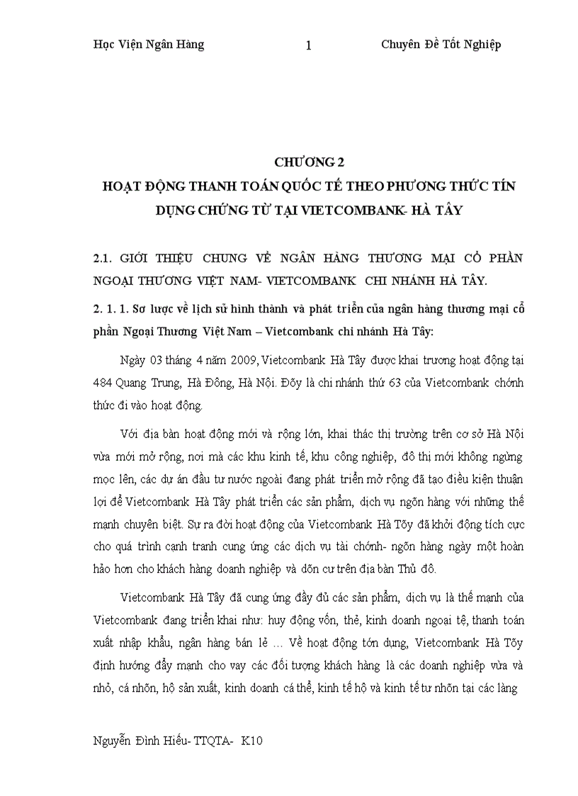 image for page Nâng cao hiệu quả thanh toán quốc tế theo phương thức tín dụng chứng từ tại Ngân hàng thương mại cổ phần Ngoại thương Việt nam Vietcombank 1