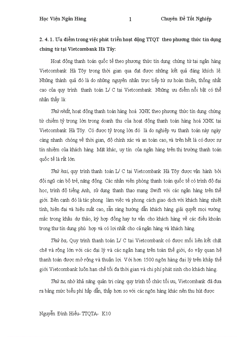 image for page Nâng cao hiệu quả thanh toán quốc tế theo phương thức tín dụng chứng từ tại Ngân hàng thương mại cổ phần Ngoại thương Việt nam Vietcombank 1