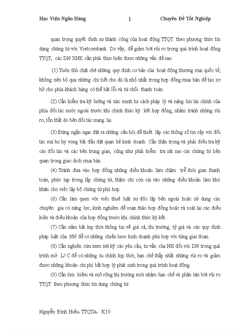 image for page Nâng cao hiệu quả thanh toán quốc tế theo phương thức tín dụng chứng từ tại Ngân hàng thương mại cổ phần Ngoại thương Việt nam Vietcombank 1