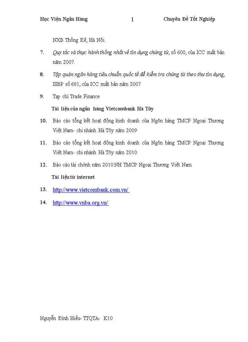 image for page Nâng cao hiệu quả thanh toán quốc tế theo phương thức tín dụng chứng từ tại Ngân hàng thương mại cổ phần Ngoại thương Việt nam Vietcombank 1
