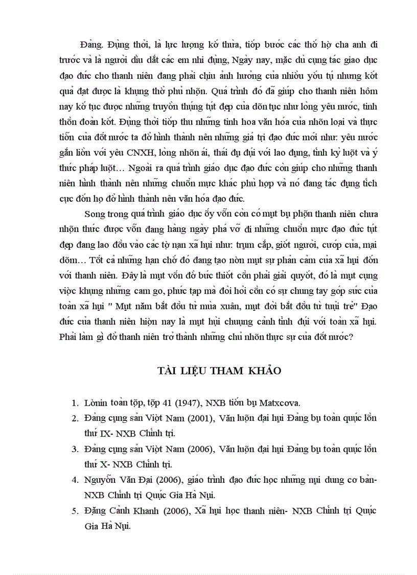 image for page Nâng cao chất lượng giáo dục đạo đức cho thanh niên Việt nam hiện nay