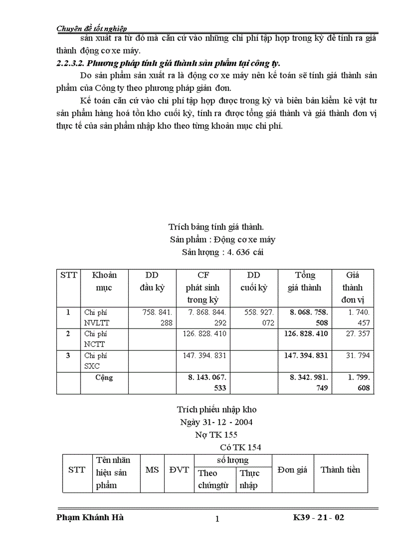 image for page Tổ chức công tác kế toán tập hợp chi phí sản xuất và tính giá thành sản phẩm ở công ty TNHH Hùng Hưng 1