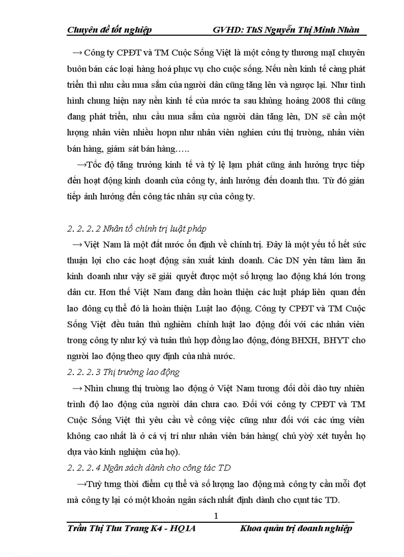 image for page Nâng cao chât lượng công tác TD nhân sự cho công ty cổ phần đầu tư và thương mại Cuộc Sống Việt