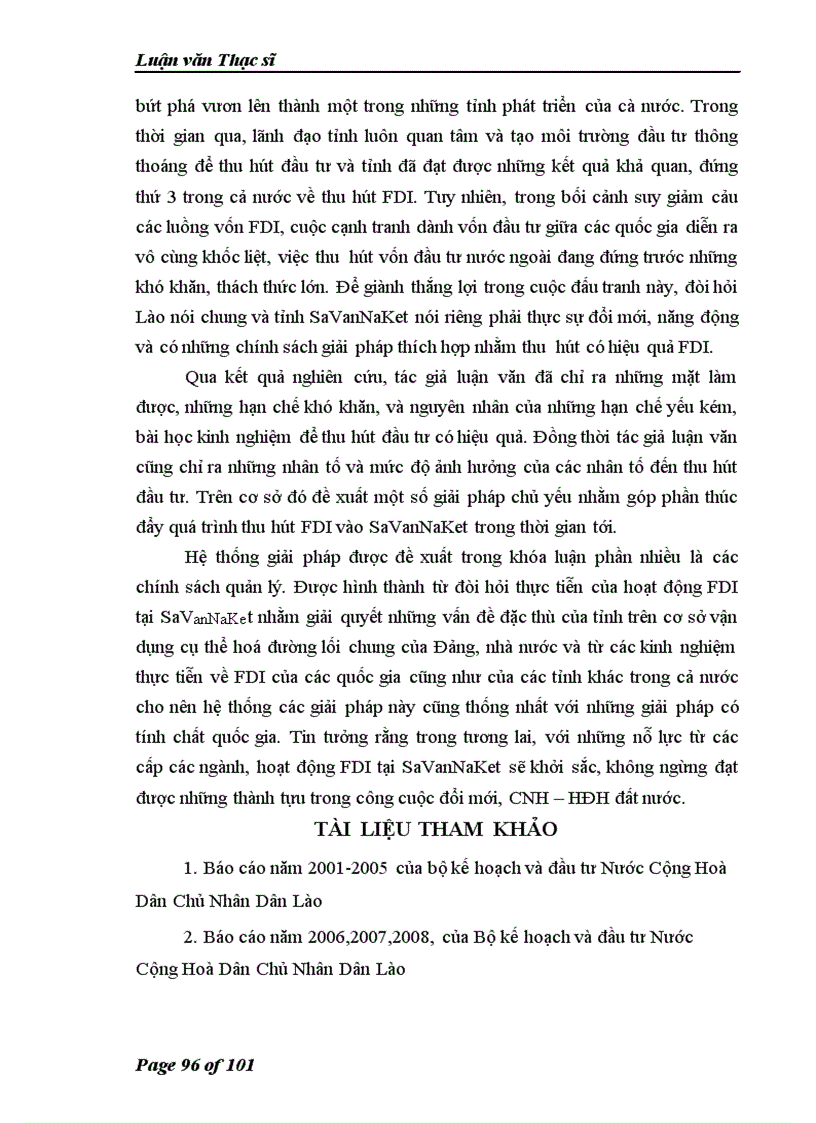 image for page Đầu tư trực tiếp nước ngoài vào tỉnh Savannakhet của nước CHDCND Lào giai đoạn 2005 2015 Thực trạng và giải pháp 1