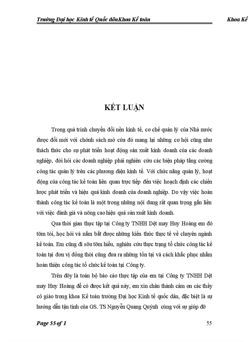 image for page Hoàn thiện kế toán bán hàng tại Công ty TNHH Dệt May Huy Hoàng